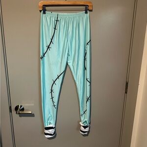 Disney Light Blue Stitched Leggings for Sally Costume - Nightmare Before Xmas